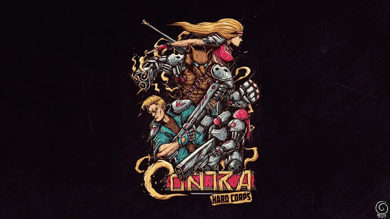 contra, video games, artwork