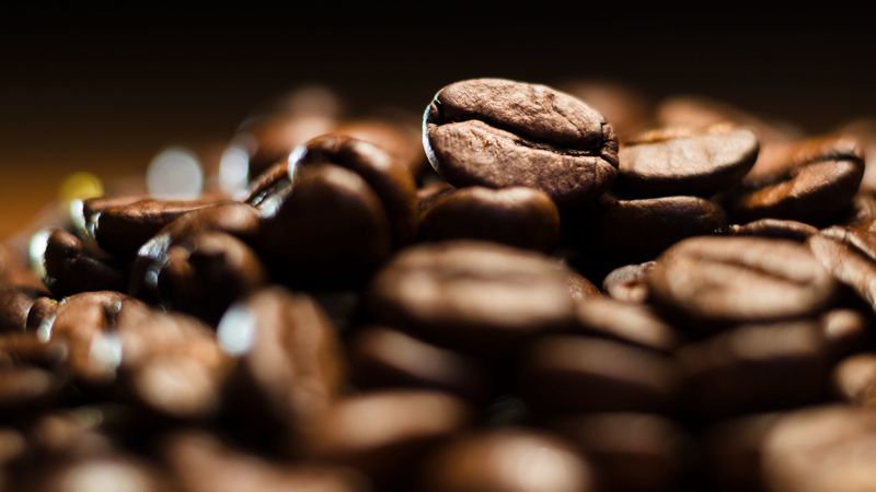 coffee, beans, roasted, brown, 4k
