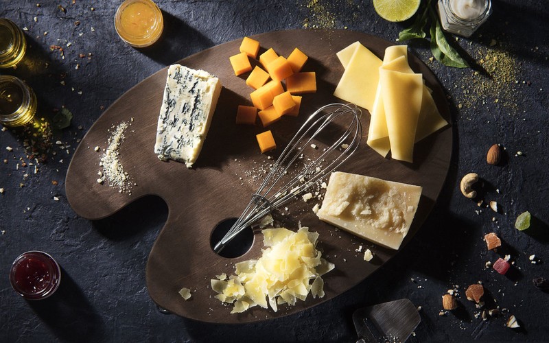 food, cheese, cutting board, Cheddar