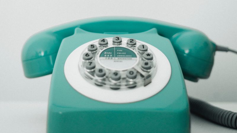 phone, retro, vintage, old, turquoise, 4k