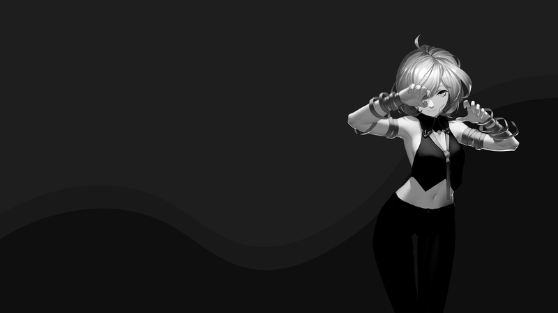 anime girls, dark, minimalism