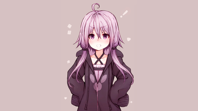 anime, manga, anime girls, minimalism, simple background, pink hair, pigtails, long sleeves