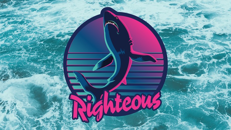 80s, shark, Retrowave, vaporwave