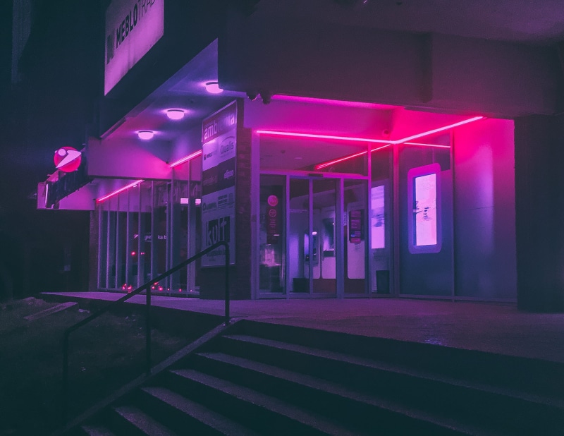 building, retrofuture, outrun, steps and staircases, built structure, vaporwave, no people, croatia, neon lights, photography, outrunvisuals, modern, scifi