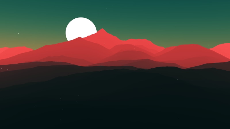 4K, landscape, hill, idyllic, night, digital, sunset, adventure, tranquil scene, stars, mountain Peak, clear sky, digital art, rock - Object