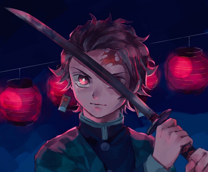 1080P, Kamado Tanjirō, Kimetsu no Yaiba, anime boys, anime