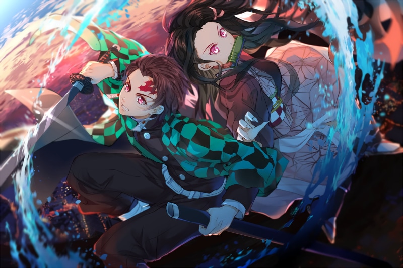 Kimetsu no Yaiba, anime, 1080P, Tanjiro Kamado, Kamado Nezuko