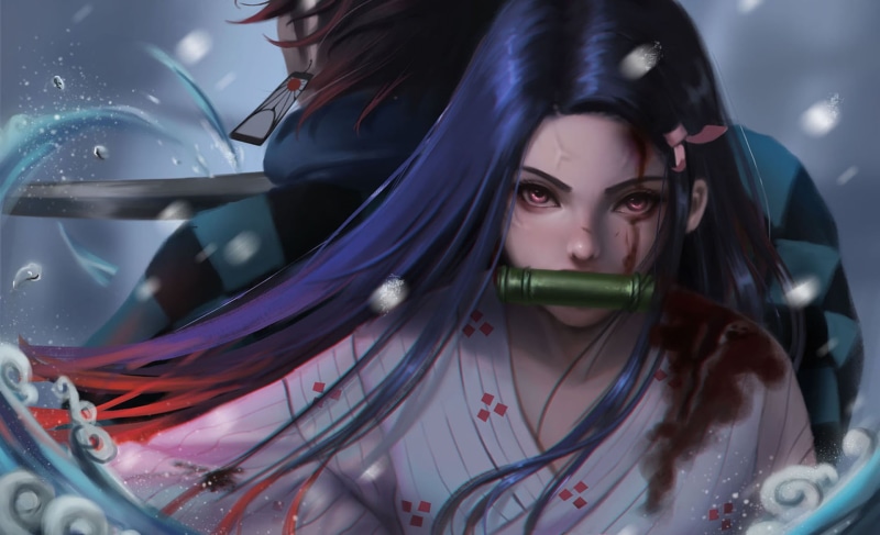 Demon Slayer: Kimetsu no Yaiba, 1080P, Nezuko Kamado, Tanjirou Kamado, Anime