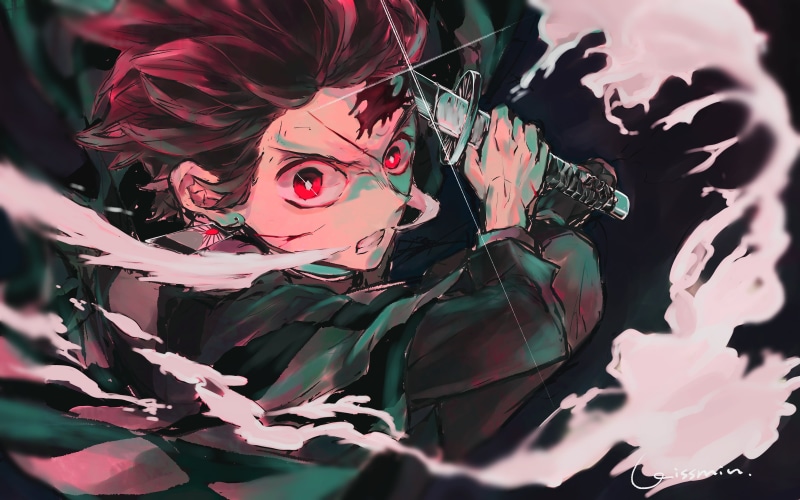 Tanjirou Kamado, Boy, 4K, Anime, Demon Slayer: Kimetsu no Yaiba