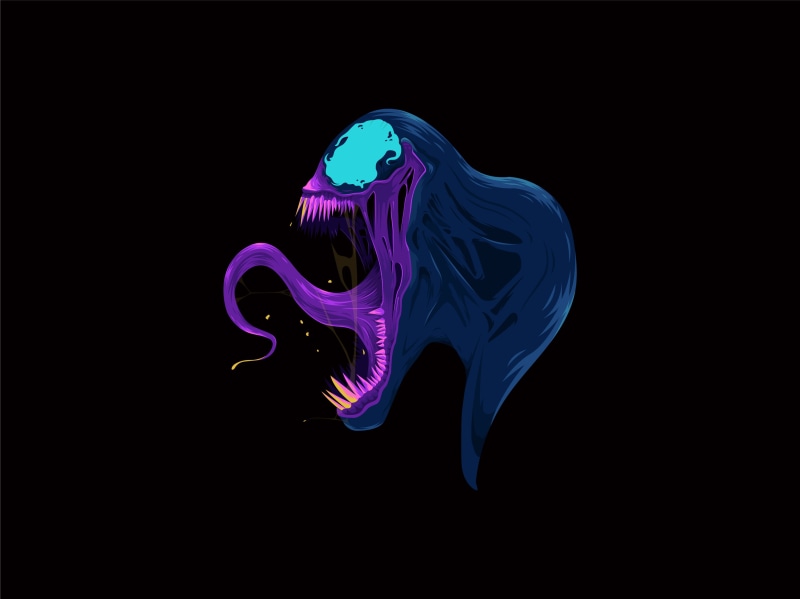 artwork, digital art, Marvel Cinematic Universe, character design, minimalism, Marvel Comics, Eddie, illustration, digital, 2K, simple, eddie brock, fictional