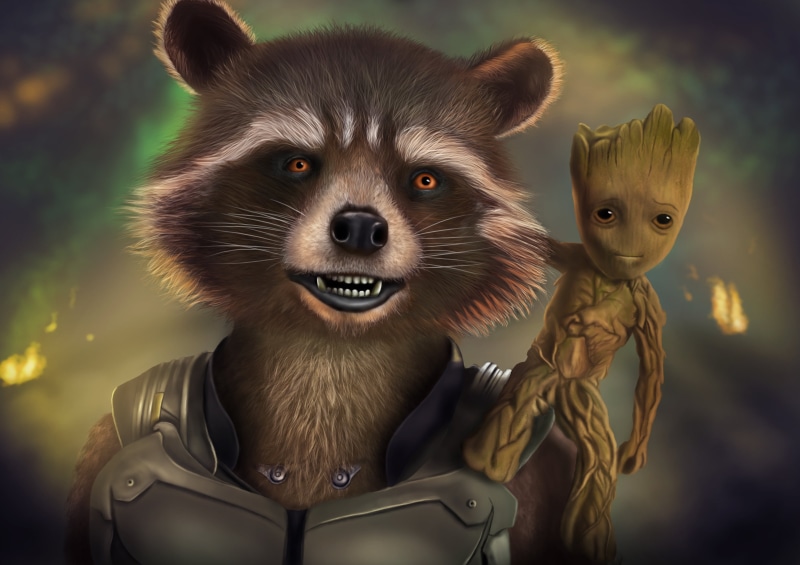 deviantart, mammal, 2K, day, creativity, focus on foreground, art and craft, baby groot, artist, no people, 4k, portrait, hd, looking at camera, close-up
