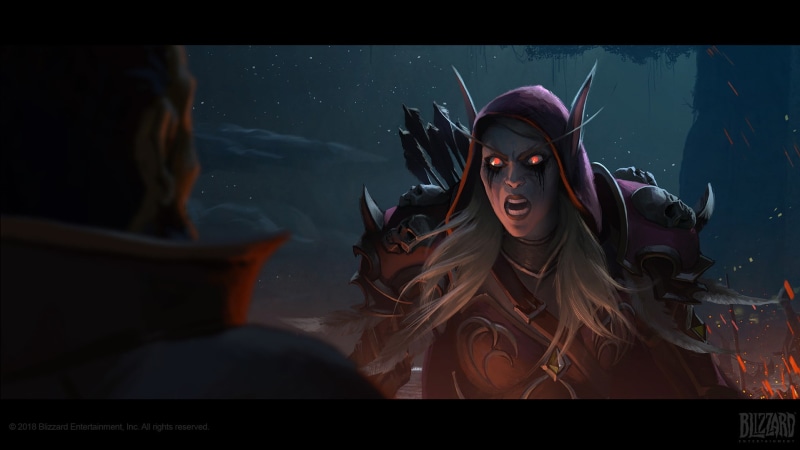 women, World of Warcraft: Battle for Azeroth, Sylvanas Windrunner, video games, elven, fantasy art, red eyes, artwork, Warcraft, Blizzard Entertainment