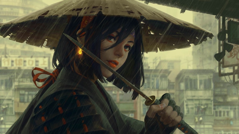 young Women, beautiful, anime, caucasian Ethnicity, original characters, women, young Adult, fictional characters, adult, females, face, katana