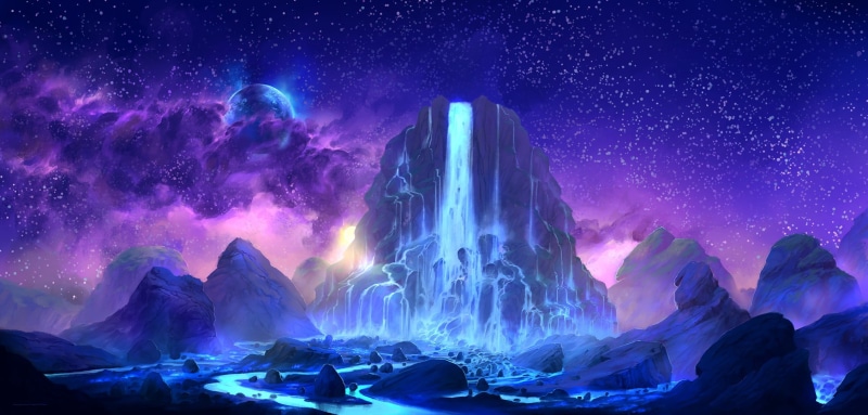light - Natural Phenomenon, fantasy art, arctic, cyan, travel, scenics, fantasy, illustration, colorful, galaxy, space, aurora Polaris, artwork, abstract