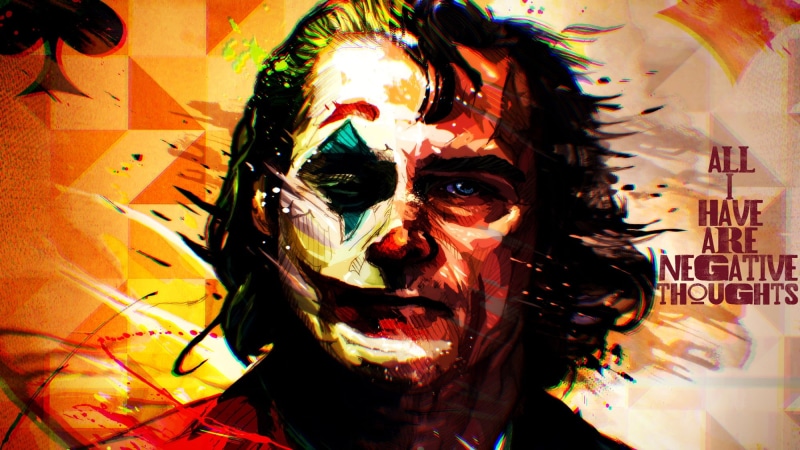 Joaquin Phoenix, Joker (2019 Movie), face, 1080P, quote, Joker, movies, artwork