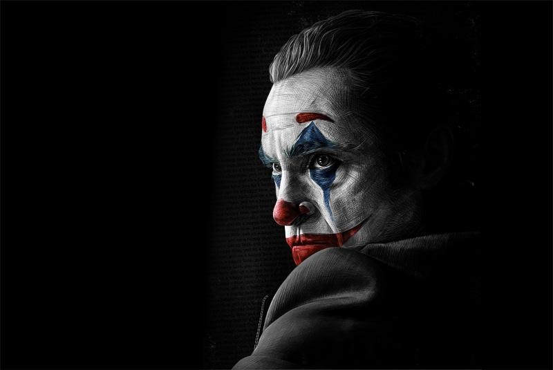 Joaquin Phoenix, art, 2019, figure, paint, 8K, Joker