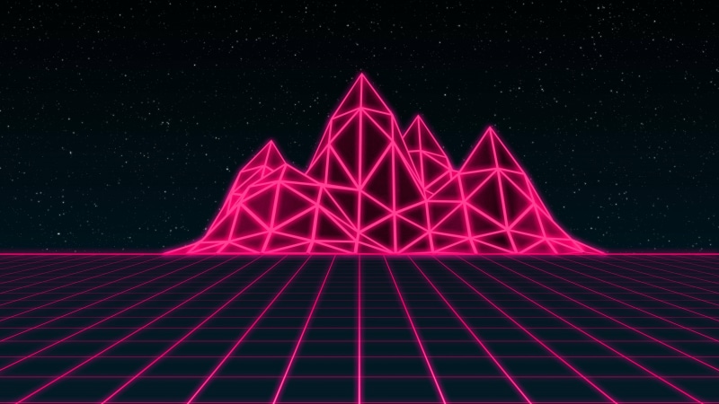 magenta, retro, 5k uhd, pink, digital art, triangle, graphics, 5K, neon, retrowave, synthwave, graphic design, vaporwave, 80s, style, neon art, night
