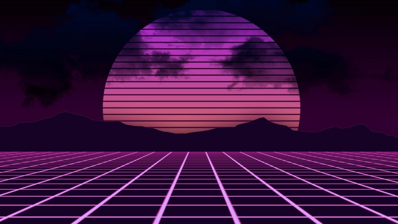 web, retrowave, sky, neon, digital art, symmetry, synthwave, violet, line, magenta, purple, retro, pink, 80s, neon art, 1980s, net, 4K, vaporwave, landscape