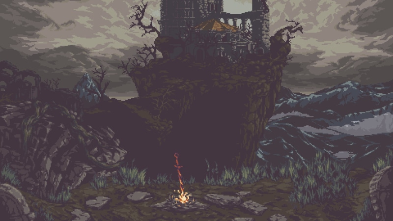 abandoned, illustration, 1080P, army, outdoors, travel destinations, armed Forces, Dark Souls III, video games, pixel art, history, horror