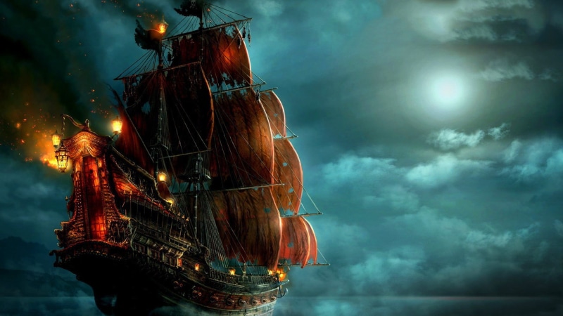 water, industry, night, sea, tall ship, architecture, sailboat, building exterior, sky, black, ship, nautical vessel, cloud - sky, fantasy art, nature