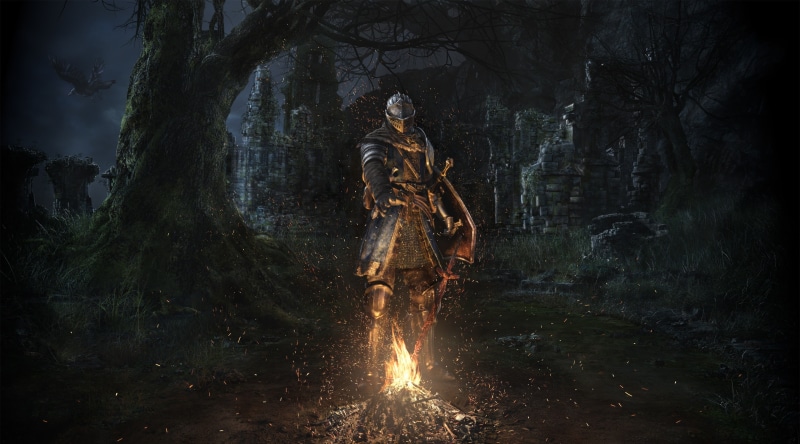 night, creativity, Knight, male likeness, nature, human representation, video, Other Games, souls, art and craft, outdoors, Remastered, religion, Games