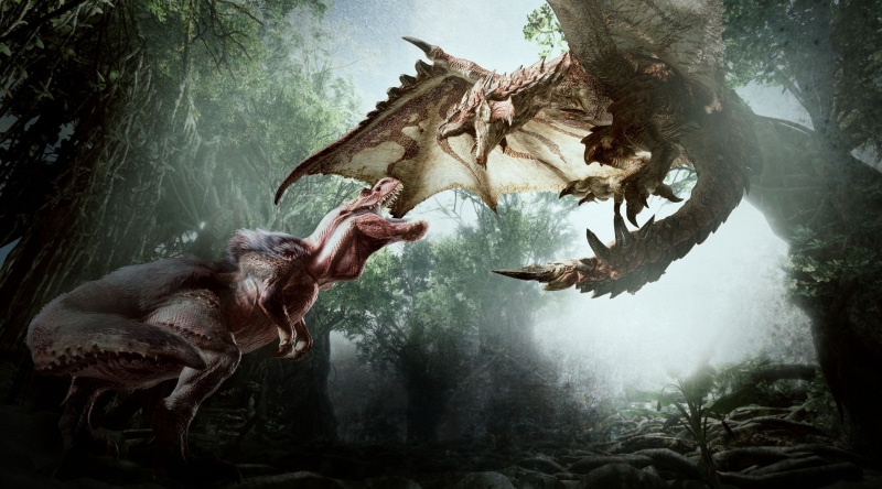 water, monster, game, outdoors, animal wildlife, aggression, animal, Other Games, tree, hunter, trunk, no people, Monsters, world, forest, 4K, Games, mammal