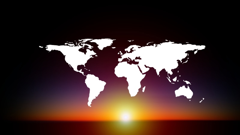nature, 5k uhd, global communications, physical geography, continents, business, 5K, black color, graphics, map, indoors, night, black background, world