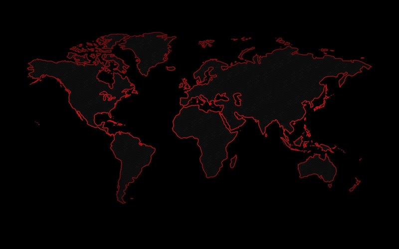 1080P, continents, earth, black background, world map, the world
