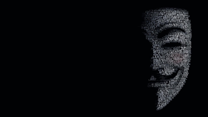 visual arts, head, anonymous, black and white, darkness, web, hackers, black, monochrome, hacker, 1080P