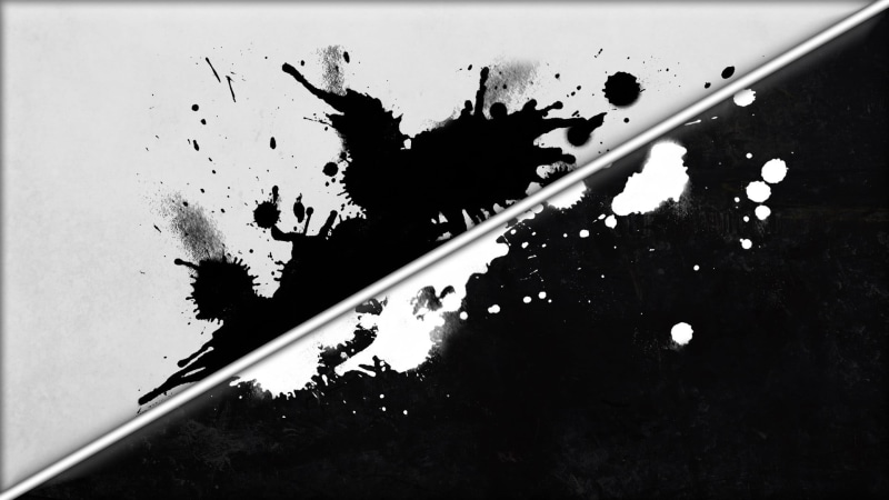 paint splatter, close-up, black, white, low angle view, monochrome, abstract, sky, indoors, silhouette, lines, artwork, drop, no people, grunge, digital art