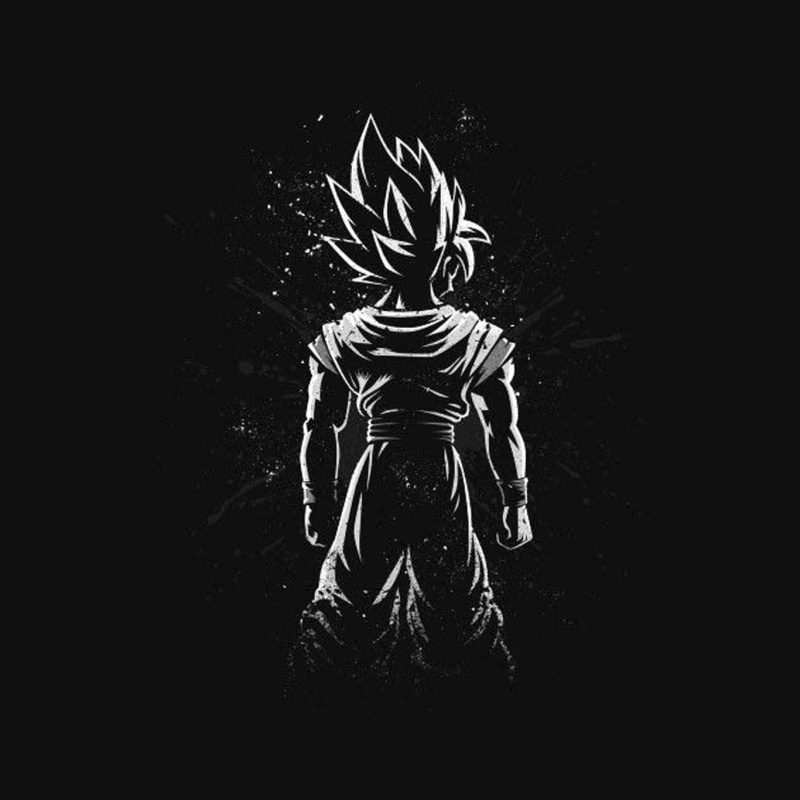 illustration, spirituality, night, ball, copy space, craft, indoors, black background, human representation, art and craft, Dragon Ball Z, male likeness