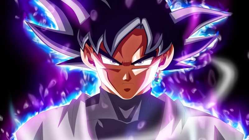 5K, Black Goku, Dragon Ball Super, ultra instict, Dragon Ball, Son Goku, rmehedi