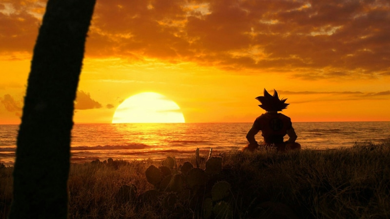 anime, dbz, goku, 1080P, dragon ball super, dragon ball z, midatation, chill