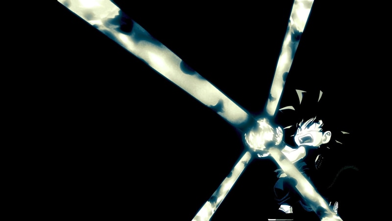 Kamehameha, metal, Dragon Ball Z, black background, Son Goku, technology, dark, copy space, Dragon Ball, lighting equipment, nature, close-up, burning