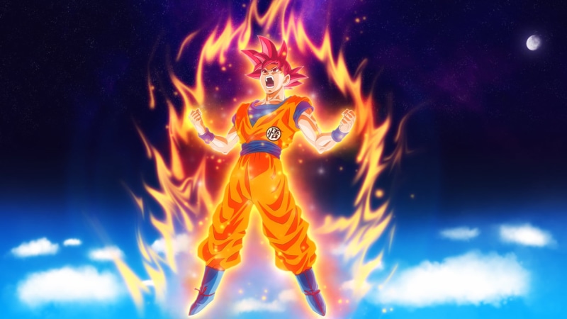 goku, cloud - sky, creativity, son, star - space, glowing, technology, representation, sky, night, communication, outdoors, human representation, celebration