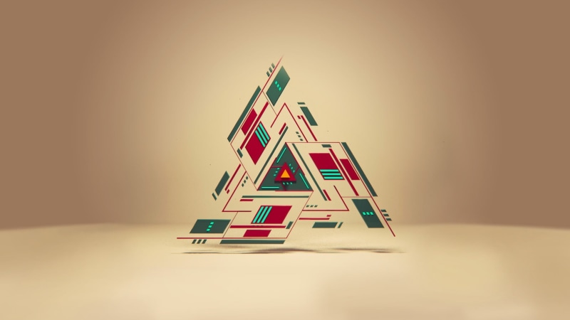 triangular, close-up, backgrounds, education, red, still life, simple background, toy block, 1080P, stack, design, multi colored, street, shadow, no people