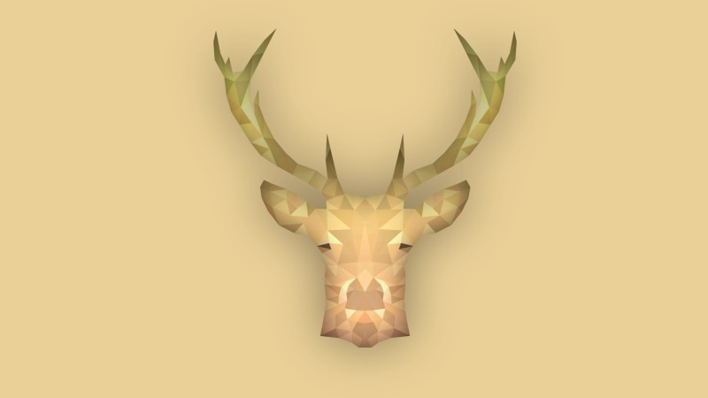 animals, single object, studio shot, no people, green, stags, wall - building feature, animal themes, digital art, one animal, animal head, head, taxidermy