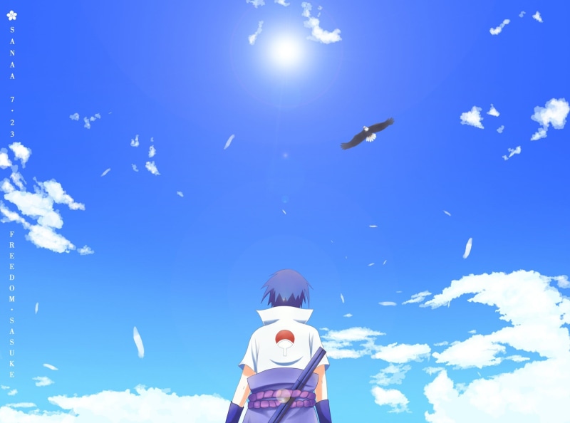 anime, sunlight, real people, illustration, animal wildlife, vertebrate, animal, clouds, leisure activity, outdoors, bright, Naruto Shippuuden, uchiha