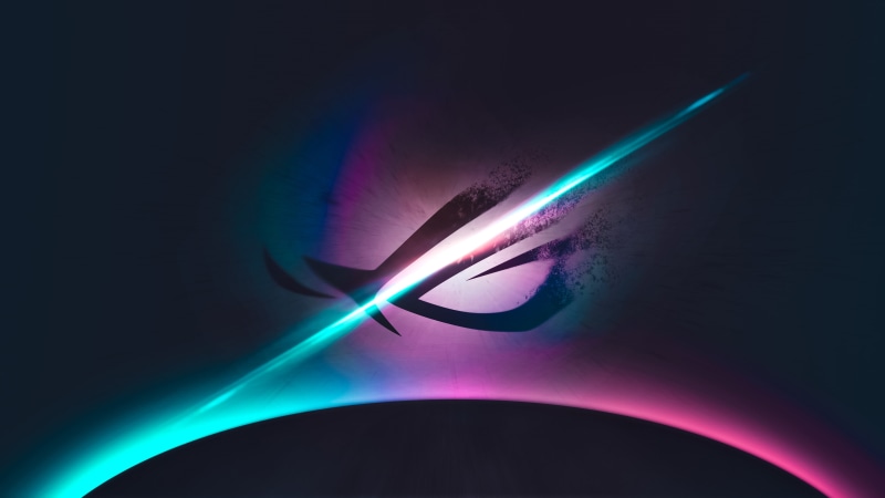 blue, illustration, light, purple, 4K, ASUS ROG, 4K