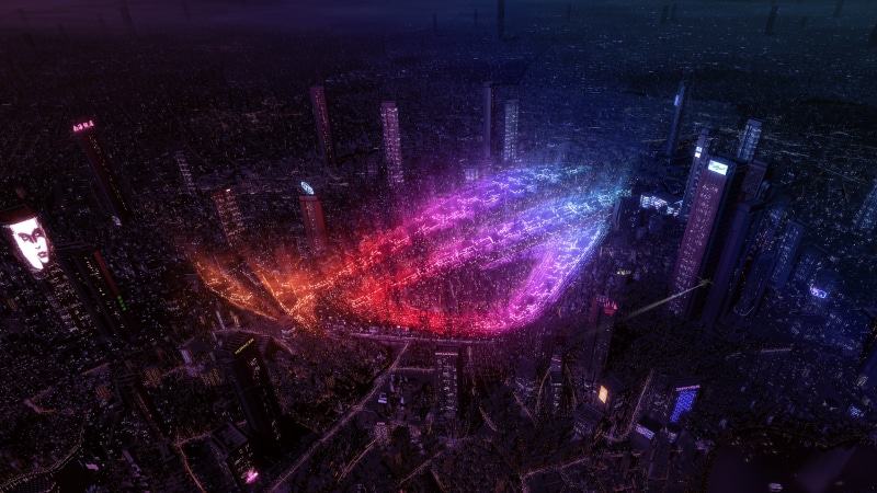 4K, City lights, Republic of Gamers, ASUS ROG, 4K