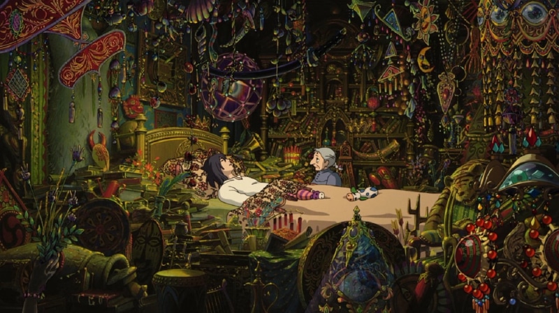 Studio Ghibli, 720P, man, Howls Moving Castle, anime, bed, lying