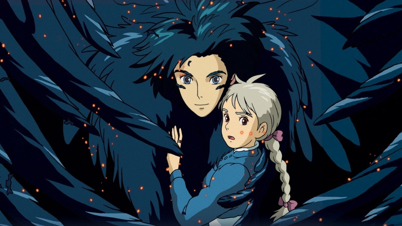 human representation, mural, no people, Studio Ghibli, long, girl, Howl, 1080P, art and craft, celebration, halloween, creativity, blue, shirt, illustration