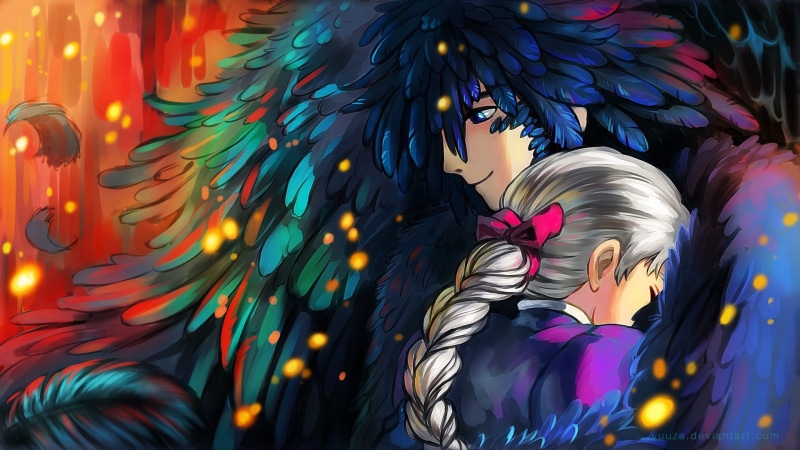 creativity, art and craft, multi colored, animal themes, man, 1080P, festival, indoors, animal, celebration, Howls Moving Castle, feather, representation