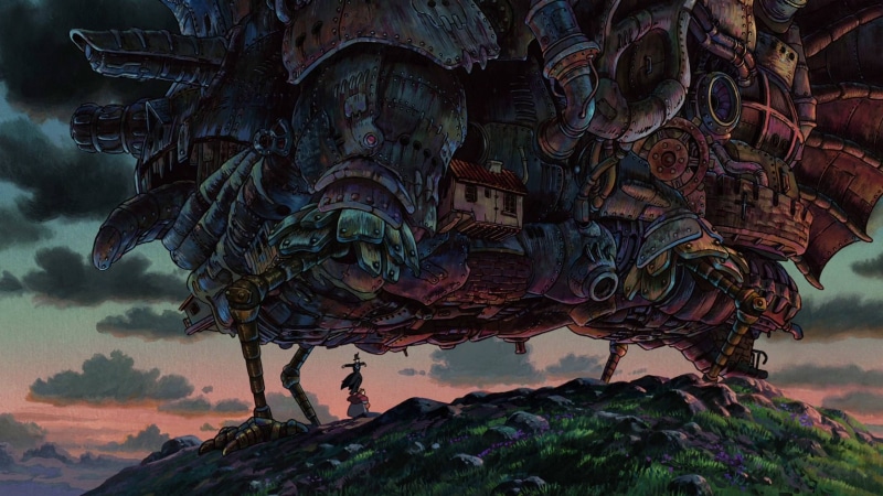 Howls Moving Castle, craft, Hauru no Ugoku Shiro, no people, Studio Ghibli, solid, anime, history, day, the past, architecture, rock - object, sculpture