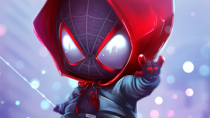 Chibi, Spider-Man, 4K, Marvel Comics