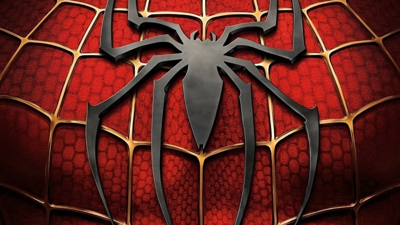 built structure, man, close-up, 2K, spider, Marvel Comics, red, marvel, pattern, arch, order, architecture, design, Spider-Man, in a row, indoors, wood - material