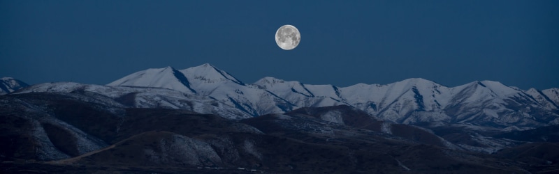 beauty in nature, outdoors, 4K, cold temperature, full moon, snowcapped mountain, planetary moon, mountains, astronomy, mountain peak, multiple display