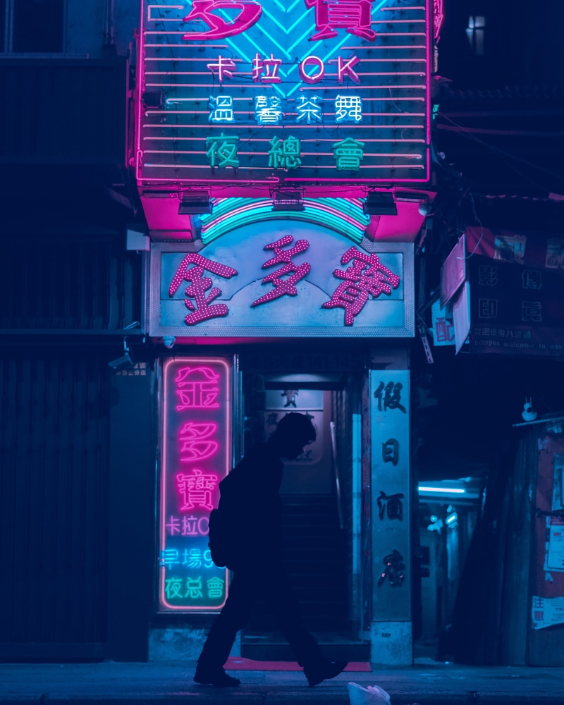 architecture, cultures, night, business, night itme, women, street view, built Structure, silhouette, street, famous Place, 4K, city Life, building Exterior