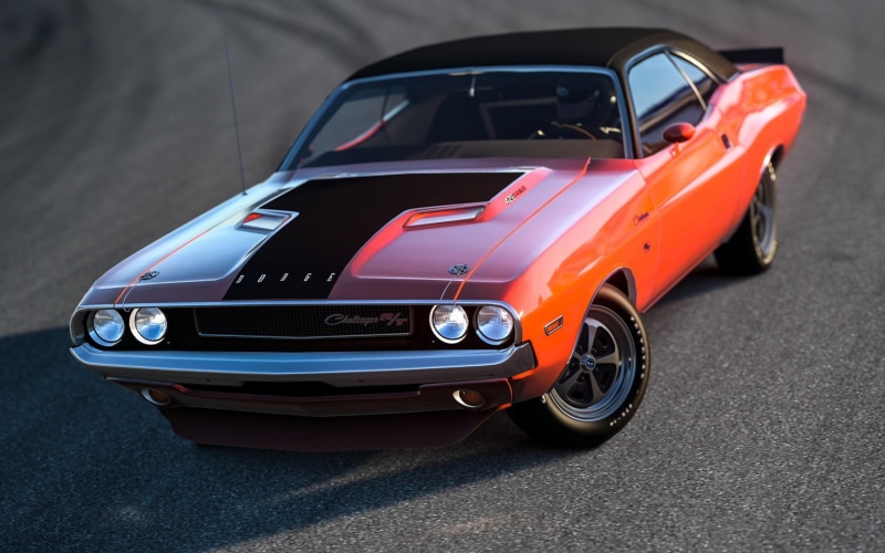 720P, Dodge, background, Muscle Car, car, front, muscle, rendering, challenger
