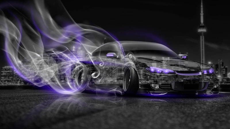 Silvia, futuristic, new, motor vehicle, studio shot, wheel, 1080P, speed, Violet, Nissan, City, light - natural phenomenon, concept Car, mode of transportation